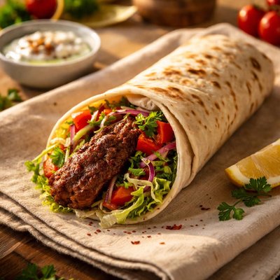 Adana kebab wrap