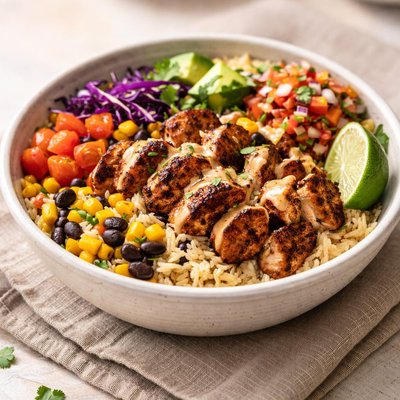Adobe chicken power bowl
