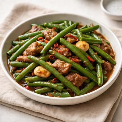 Adobong string beans