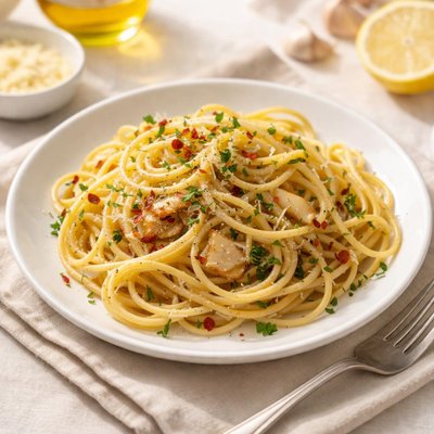 Aglio olio spaghetti