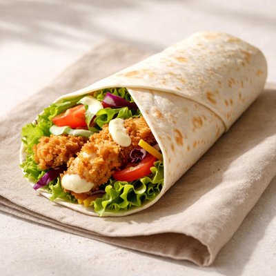 Aioli crispy chicken mcwrap