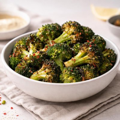 Air-fried broccoli