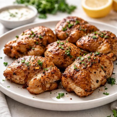 Air fried boneless skinless chicken thighs