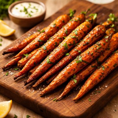 Air fried carrots
