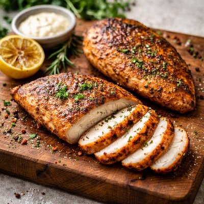 bistecca di petto di pollo fritta ad aria