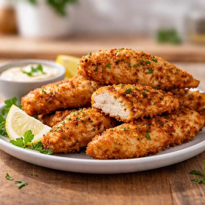 Air fried chicken breast tenders