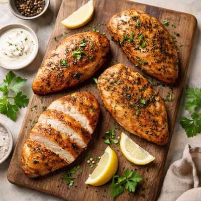 Air fried chicken breats