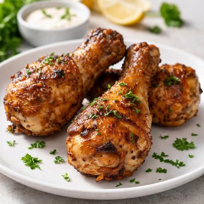 Air fried chicken drumstick