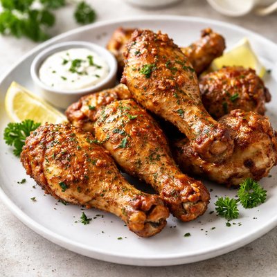 Air fried chicken drumsticks