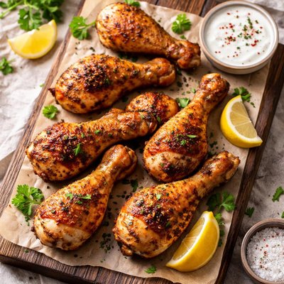 Air fried chicken legs