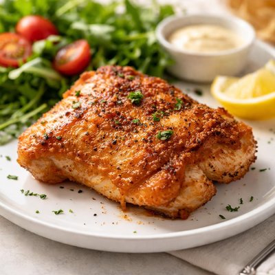 Air fried chicken thigh