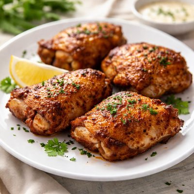 Air fried chicken thighs