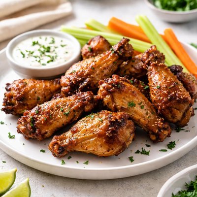 Air fried chicken wings