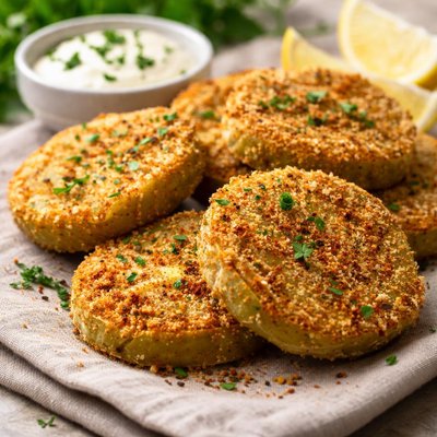 Air fried green tomatoes