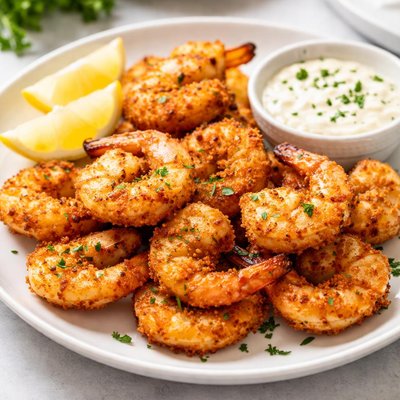 Air fried shrimp