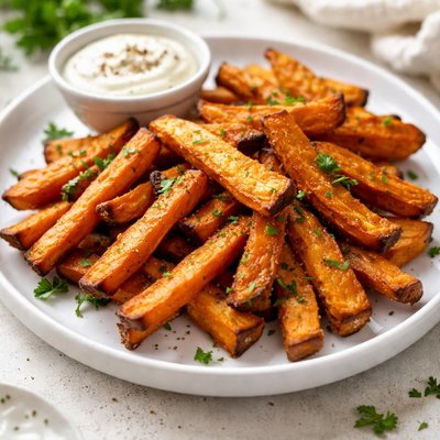 Air fried sweet potato