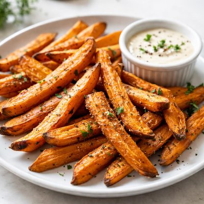 Air fried sweet potato fries