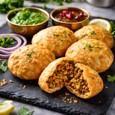 Air fried veg kachori