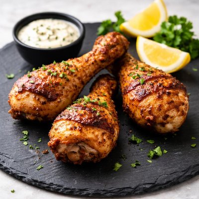 Air fryed drumstick