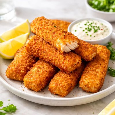 Air fryer fishfingers