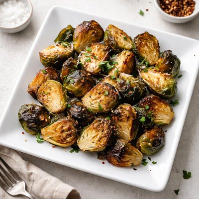 Airfried brussel sprouts