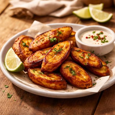 Airfried plantains