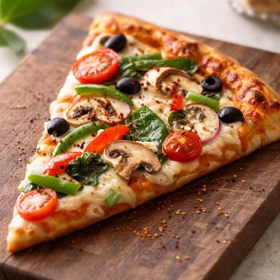 Ajs vegetable pizza slice