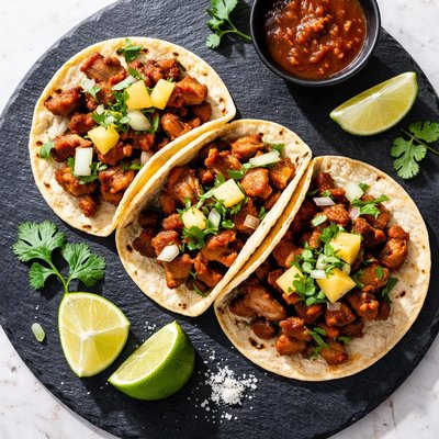 Al pastor pork street taco