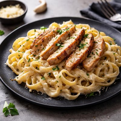 Alfredo pasta with chicken