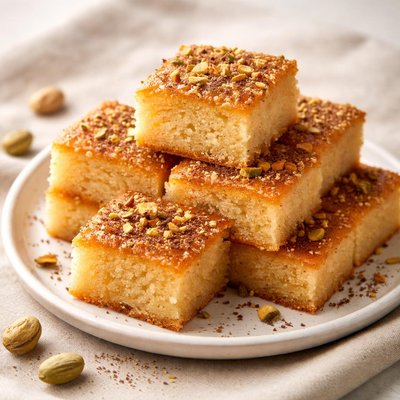 Algerian semolina pie
