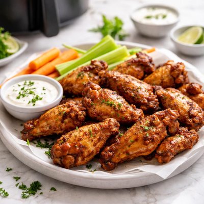 Alitas de pollo en la airfrier