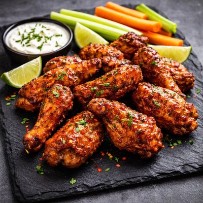 Alitas picantes pollo indio