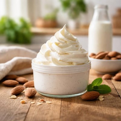 Almomd whippes cream