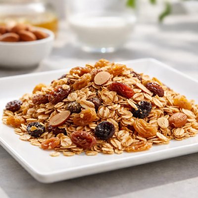Almond and raisin muesli