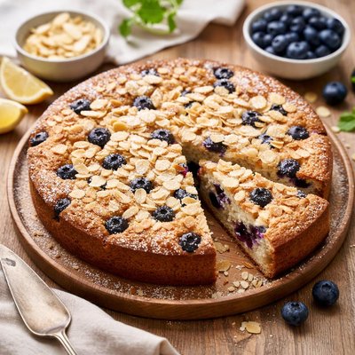 Almond blueberry cake