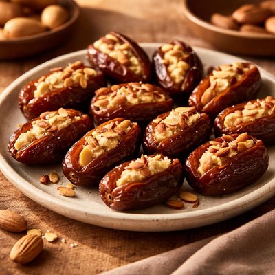 Almond butter stuffed dates