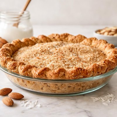 Almond coconut oil crust