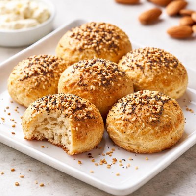 Bouchée de bagel à la farine d'amande