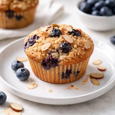 Almond flour blueberry muffin
