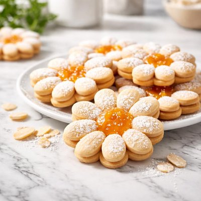 Almond flower cookie