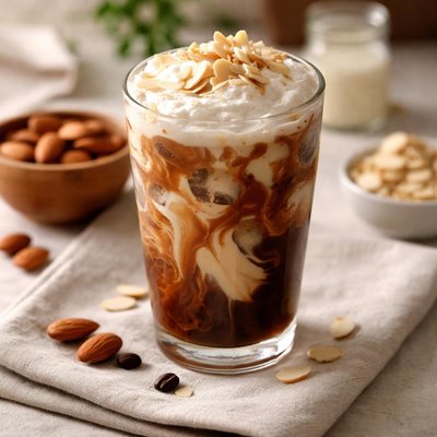 Almond ice coffee