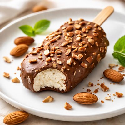 Almond ice cream bar