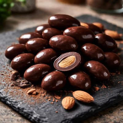 Almond in dark chocolate