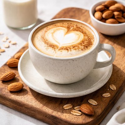 Almond milk capuccino
