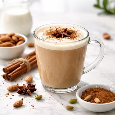 Almond milk chai latte