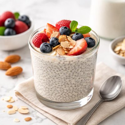 Almond milk chia pudding