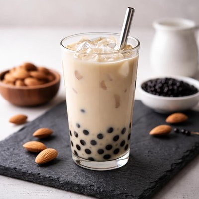 Almond milk milk tea