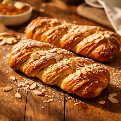 Almond twist pastry