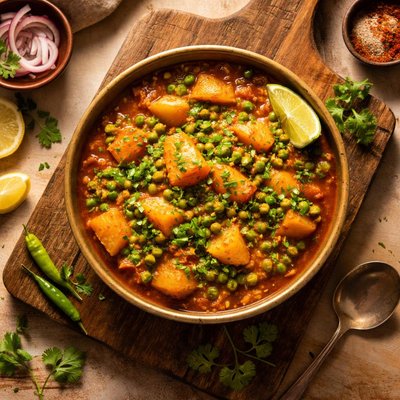 Aloo matar usal