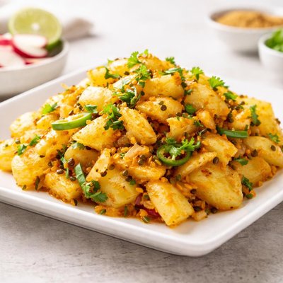 Aloo mooli ki bhujiya